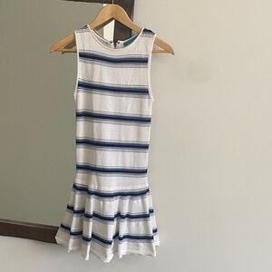 Alice + Olivia Navy and White Striped Women’s Nautical XS Summer Resort Dress